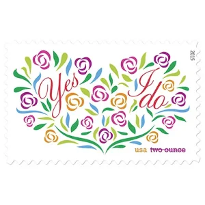 Two-Ounce Stamps 2015 Yes, I Do – Wedding Invitation, First-Class Postage